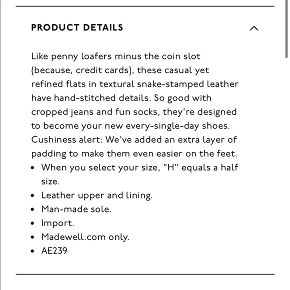 NEW • Madewell • The Alex Loafer Leather Snake 10 - Picture 3 of 7